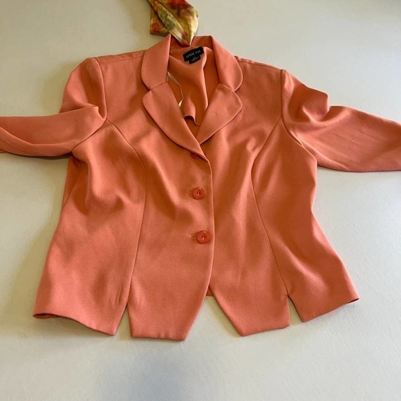 Leslie Fay three pink floral skirt set 14P - Picture 4 of 15